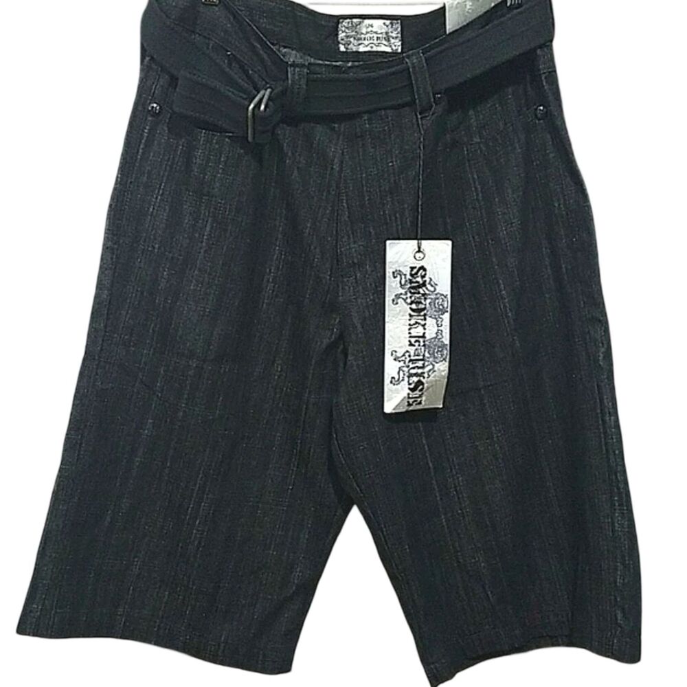 Smoke Rise NWT Denim Black belted jean shorts men's sz 36